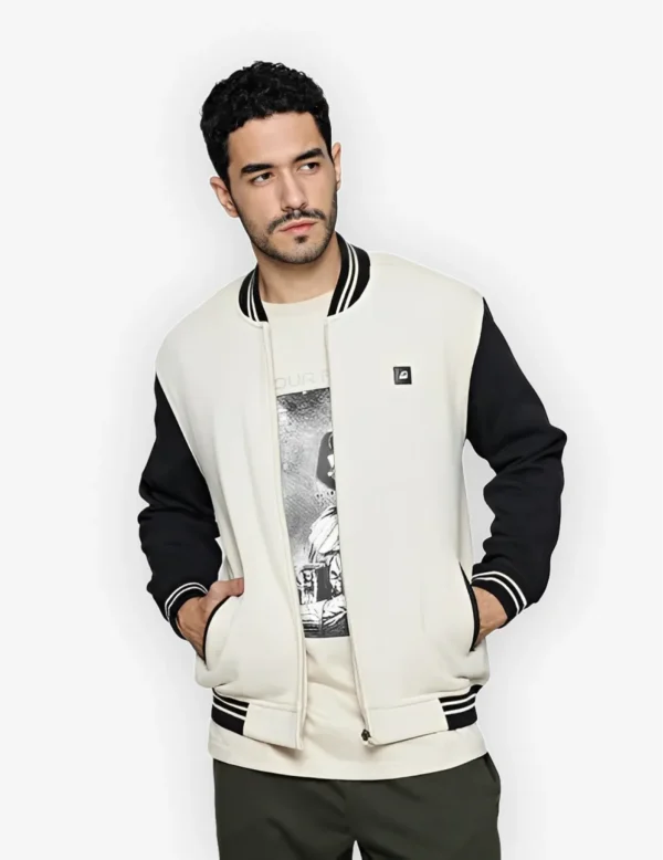 Contrast sleeve varsity