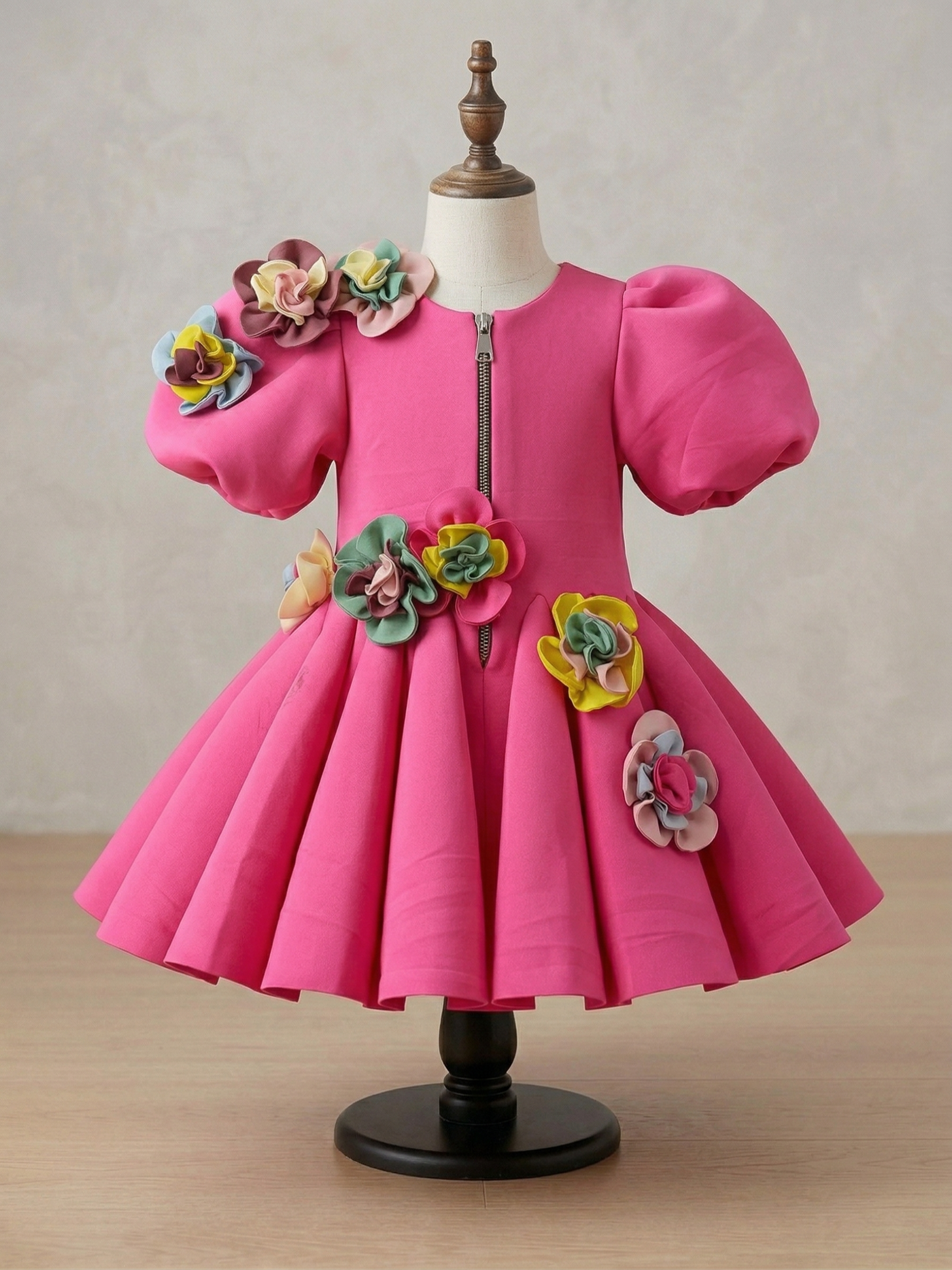 The Bubblegum Sculptural Party Dress