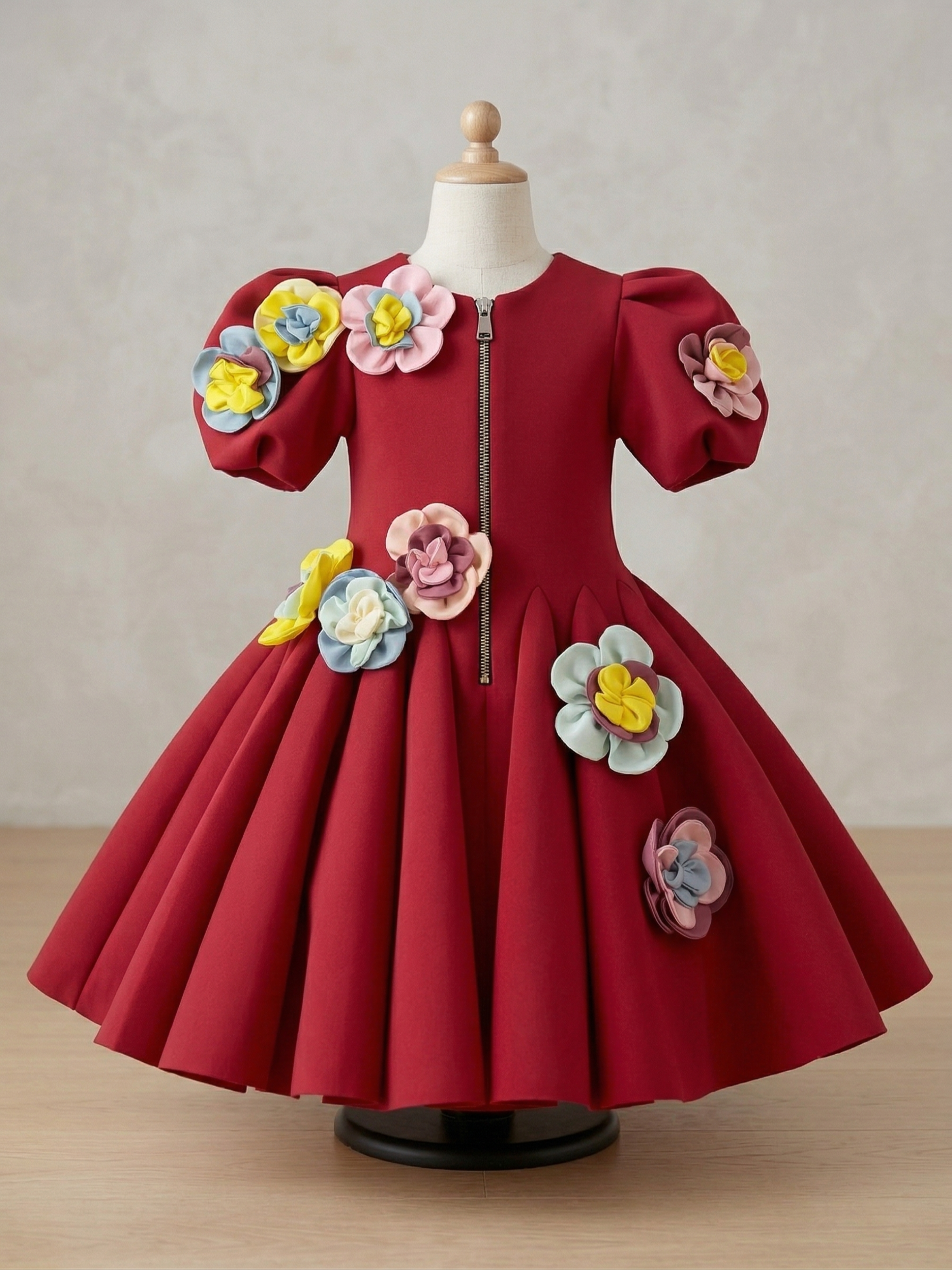 The Crimson Architectural Gala Gown